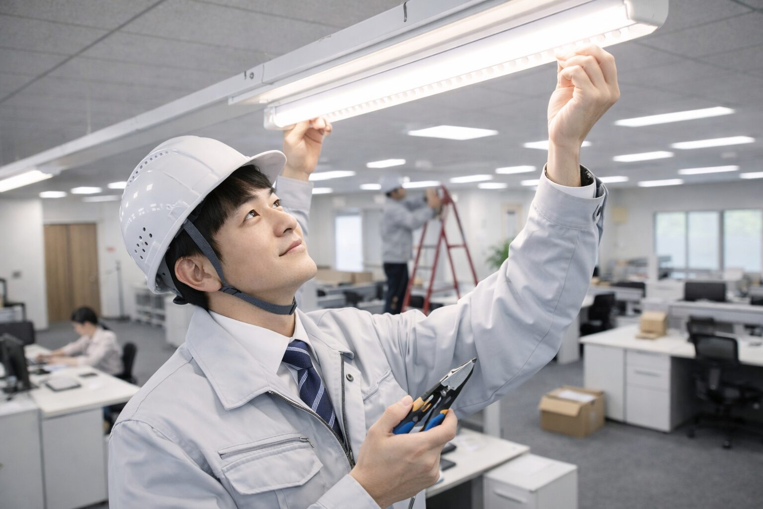 オフィス　LED　交換　照明　電気工事